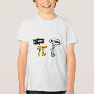 Werde Real Sei Rational Mathe-Wortspiel Tri-Blend Shirt