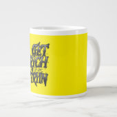 Werde reich oder stirb beim Versuch — Chrome-Typog Jumbo-Tasse (Vorderseite Rechts)