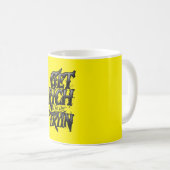 Werde reich oder stirb beim Versuch — Chrome-Typog Kaffeetasse (VorderseiteRechts)