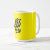 Werde reich oder stirb beim Versuch — Chrome-Typog Kaffeetasse (VorderseiteRechts)