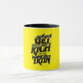 Werde reich oder stirb beim Versuch — Chrome-Typog Tasse (Zentrum)