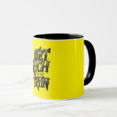 Werde reich oder stirb beim Versuch — Chrome-Typog Tasse (VorderseiteRechts)