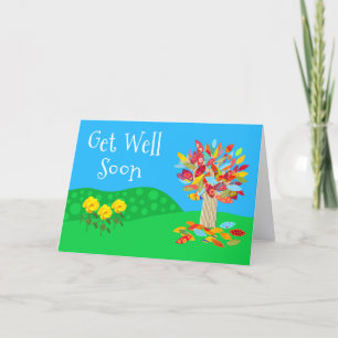 Werde schnell wieder gesund bunte Karte von Jo Ima