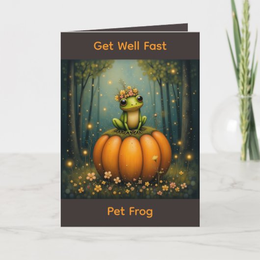 Werde schnell wieder gesund, Frosch Karte (Vorderseite)
