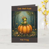 Werde schnell wieder gesund, Frosch Karte (Gelbe Blume)