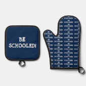 WERDE SCHULDIG! OFENHANDSCHUH & Topflappen-Set (Vorderseite)