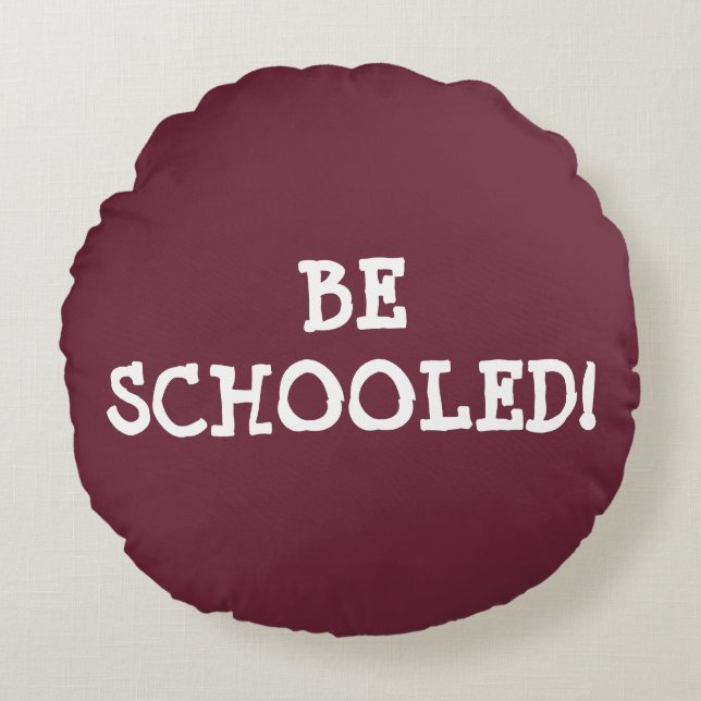 WERDE SCHULDIG! RUNDES KISSEN (Vorderseite)