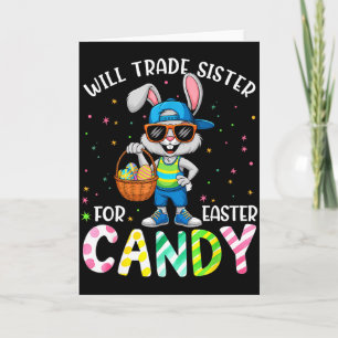 Werde Schwester für Ostern Süßigkeiten Ostern für Karte