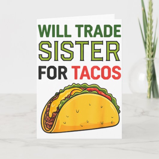 Werde Schwester Für Tacos Tauschen Cinco De Mayo L Karte (Vorderseite)