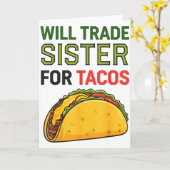 Werde Schwester Für Tacos Tauschen Cinco De Mayo L Karte (Gelbe Blume)