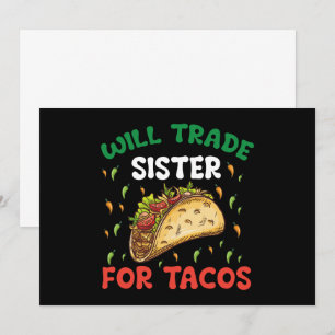 Werde Schwester für Tacos tauschen Cinco De Mayo P Einladung