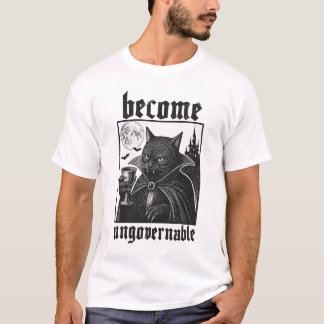 Werde unregierbar lustiger Grafik-Katze Dracula T-Shirt