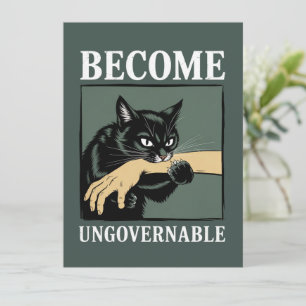 Werde unregierbar Lustiges Tier Anarchie Geschenk Einladung