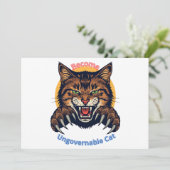 Werde unregierbare Katze Dankeskarte (Stehend Vorderseite)