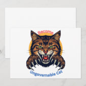 Werde unregierbare Katze Dankeskarte (Vorne/Hinten)
