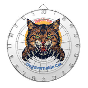 Werde unregierbare Katze Dartscheibe