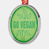 Werde Veganer Ornament Aus Metall (Links)