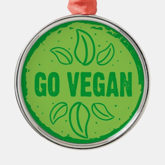 Werde Veganer Ornament Aus Metall (Vorne)