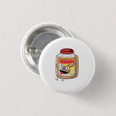 Werde verrückt, Erdnussbutter-Thema Button (Vorne & Hinten)