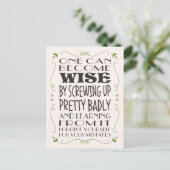 Werde weg von deinen Fehlern Postkarte (Stehend Vorderseite)