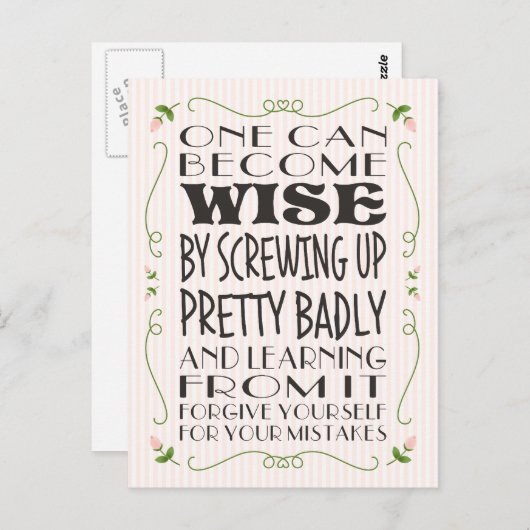 Werde weg von deinen Fehlern Postkarte (Vorne/Hinten)