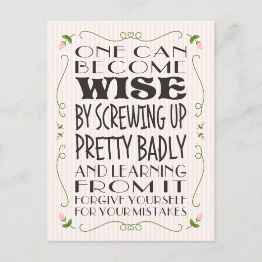 Werde weg von deinen Fehlern Postkarte (Vorderseite)