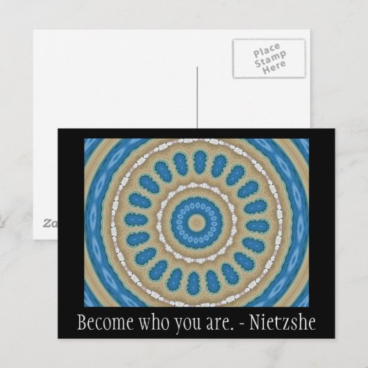 Werde, wer du bist. - Nietzshe Postkarte (Vorne/Hinten)