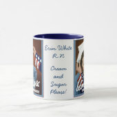 Werden eine Krankenschwester ~ personalisierte Tasse (Zentrum)