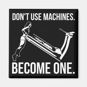 Werden eine Maschine, starkes Mädchen-anhebende Magnet