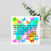 WERDEN JEREMIAH 29:11 INSPIRIERT EINLADUNG (Stehend Vorderseite)