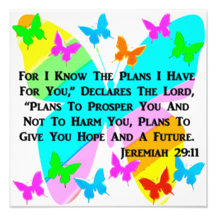 WERDEN JEREMIAH 29:11 INSPIRIERT FOTODRUCK