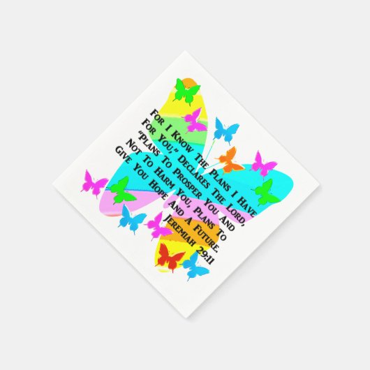WERDEN JEREMIAH 29:11 INSPIRIERT SERVIETTE (Ecke)