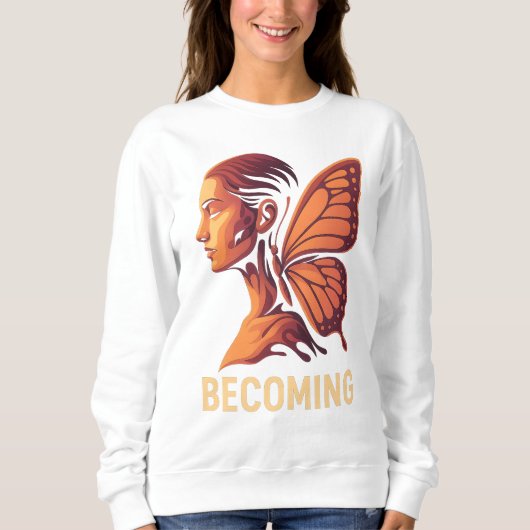 Werden Licht – Menschliche Metamorphose Design Sweatshirt (Vorderseite)