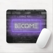 WERDEN Lila Neon Sign Mouse Pad Mousepad (Mit Mouse)