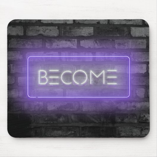 WERDEN Lila Neon Sign Mouse Pad Mousepad (Vorne)