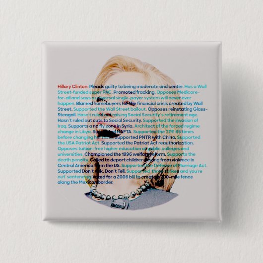 Werden nicht getäuscht Sie von Hillary Button (Vorderseite)