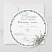 Werden Sie als eine schottische Thistle Wedding Ei Einladung (Vorderseite)