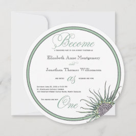 Werden Sie als eine schottische Thistle Wedding Ei Einladung