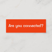 Werden Sie angeschlossen? Mini Visitenkarte (Rückseite)