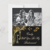 Werden Sie, Bridesmaid Foto & Black & Gold Skull (Vorderseite)