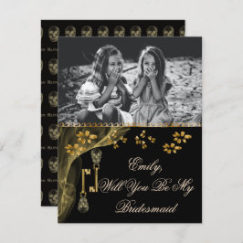 Werden Sie, Bridesmaid Foto & Black & Gold Skull