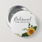 Werden Sie Bridesmaid Maid Ehre Danke Mutter Button (Vorne & Hinten)