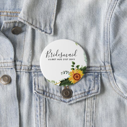 Werden Sie Bridesmaid Maid Ehre Danke Mutter Button (Beispiel)