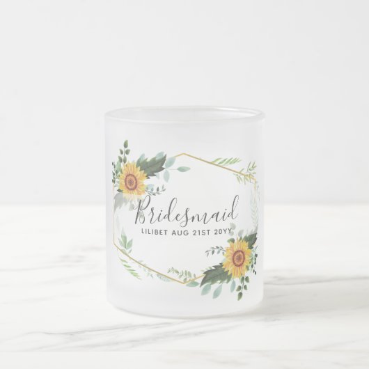 Werden Sie Bridesmaid Maid Ehre Danke Mutter Mattglastasse (Mittel)