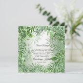 Werden Sie Bridesmaid Tropischen Glitzer Minze Gre Einladung (Stehend Vorderseite)