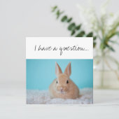 Werden Sie der "GodParent"-Vorschlag Brown Bunny Karte (Stehend Vorderseite)