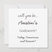 Werden Sie der "GodParent"-Vorschlag Brown Bunny Karte (Rückseite)