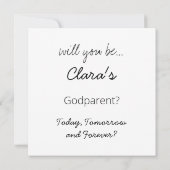 Werden Sie der "GodParent"-Vorschlag Teddy Bear se Karte (Rückseite)