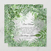 Werden Sie die Bridesmaid Tropischen Glitzer Minze Einladung (Vorne/Hinten)