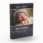 Werden Sie die Geburtsdetails meines Godvater Baby Fotoblock (Links)